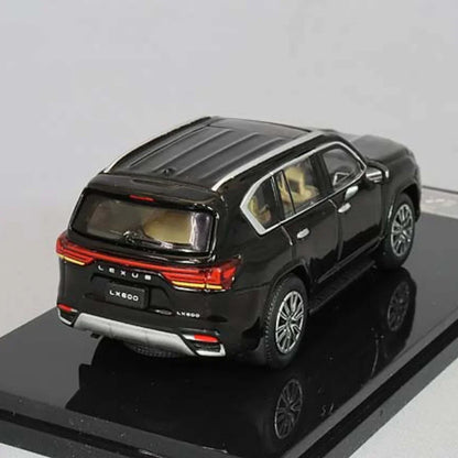 GCD 243 Lexus LX600 2021 Black 1:64 Diecast Model SUV – Premium Luxury SUV Collectible Miniature with Display Base