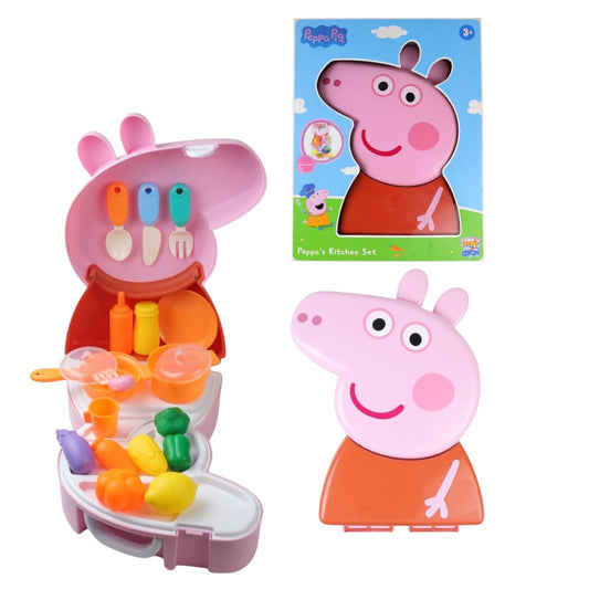 Peppa Pig Kitchen Set Pretend Play Toy | Portable Cooking Playset with Utensils, Vegetables & Cookware | Carry Case Role Play Toy for Kids Ages 3+