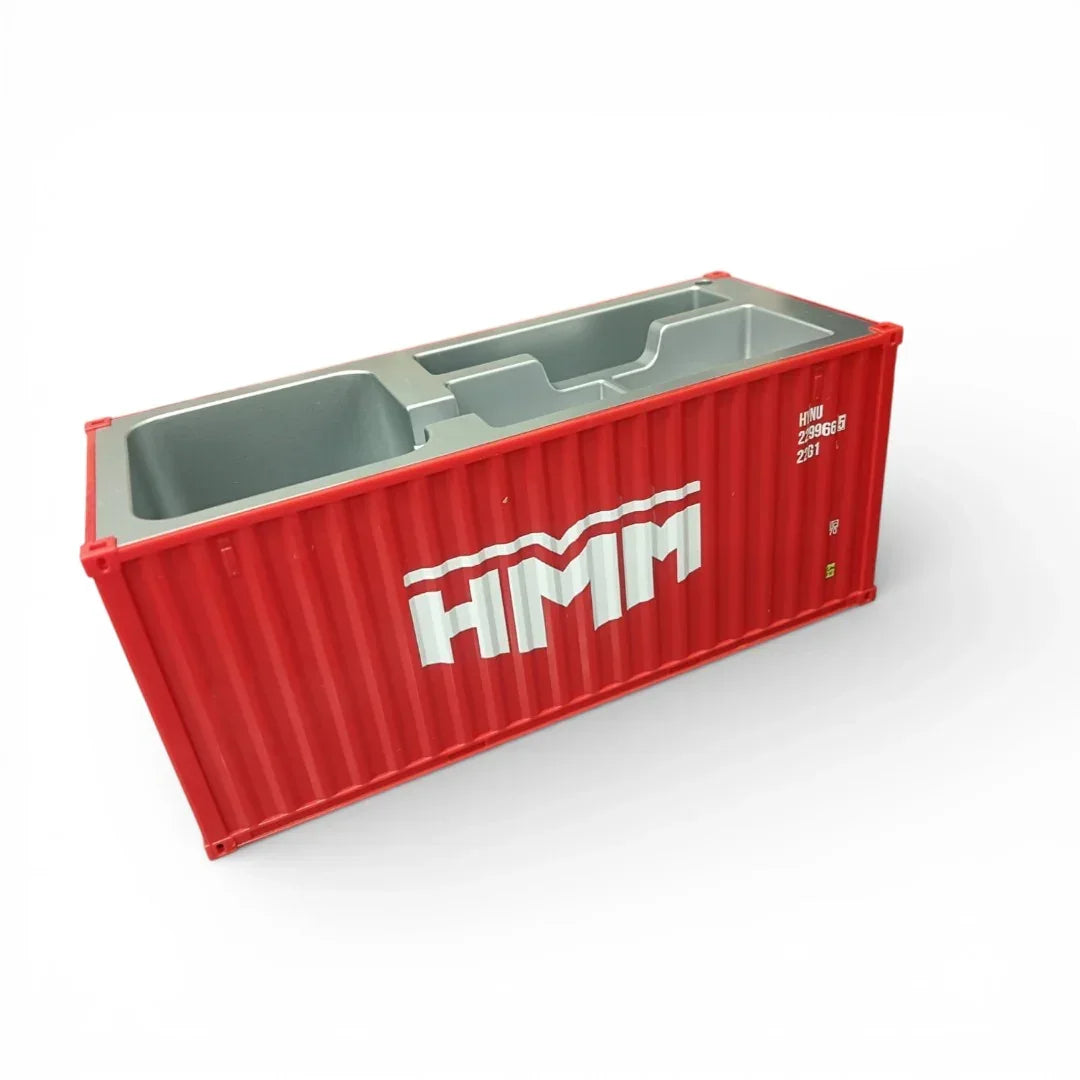 Shipping Container Style Pen Holder – Creative Desk Organizer with Open Top Storage | Industrial Office & Study Table Accessory