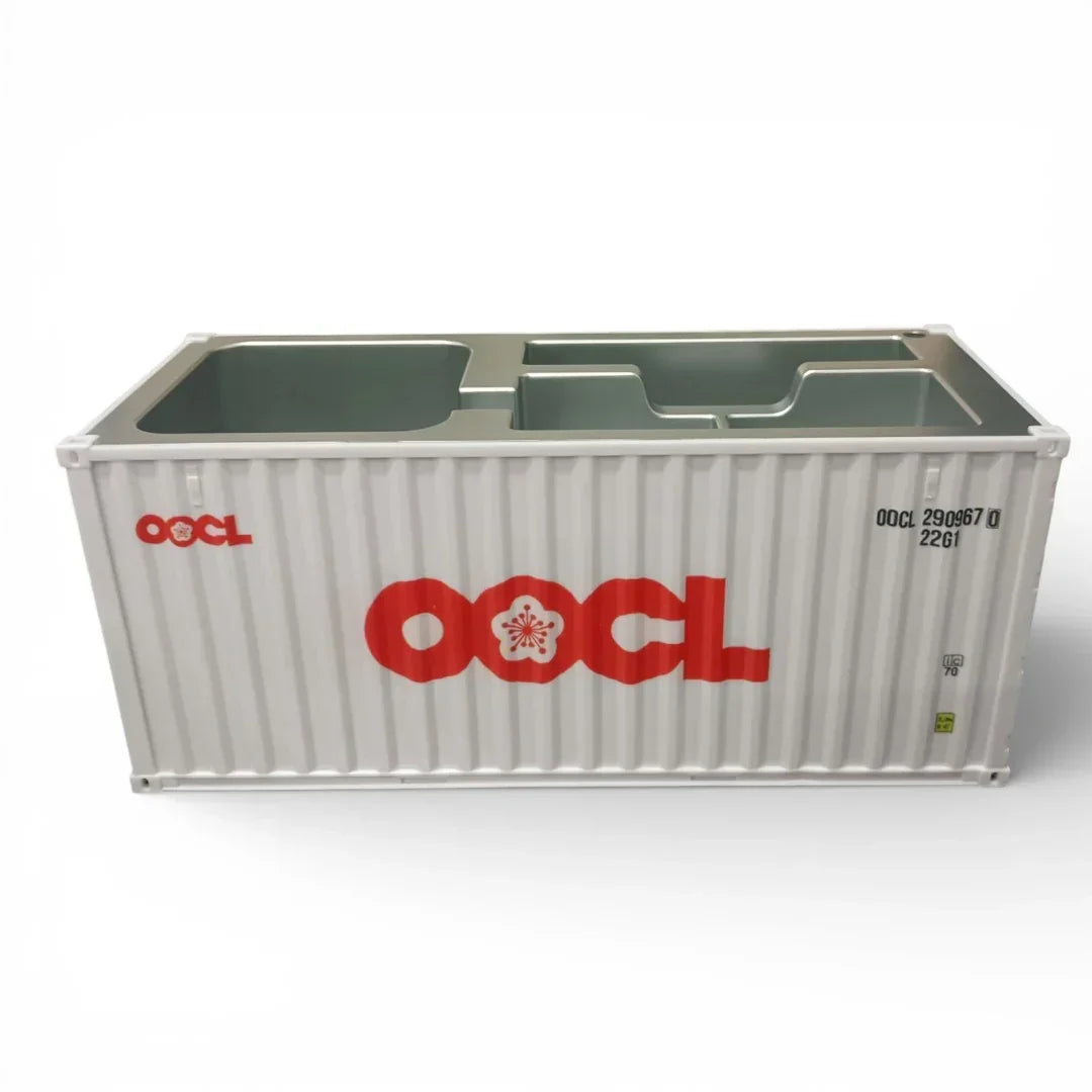 Shipping Container Style Pen Holder – Creative Desk Organizer with Open Top Storage | Industrial Office & Study Table Accessory