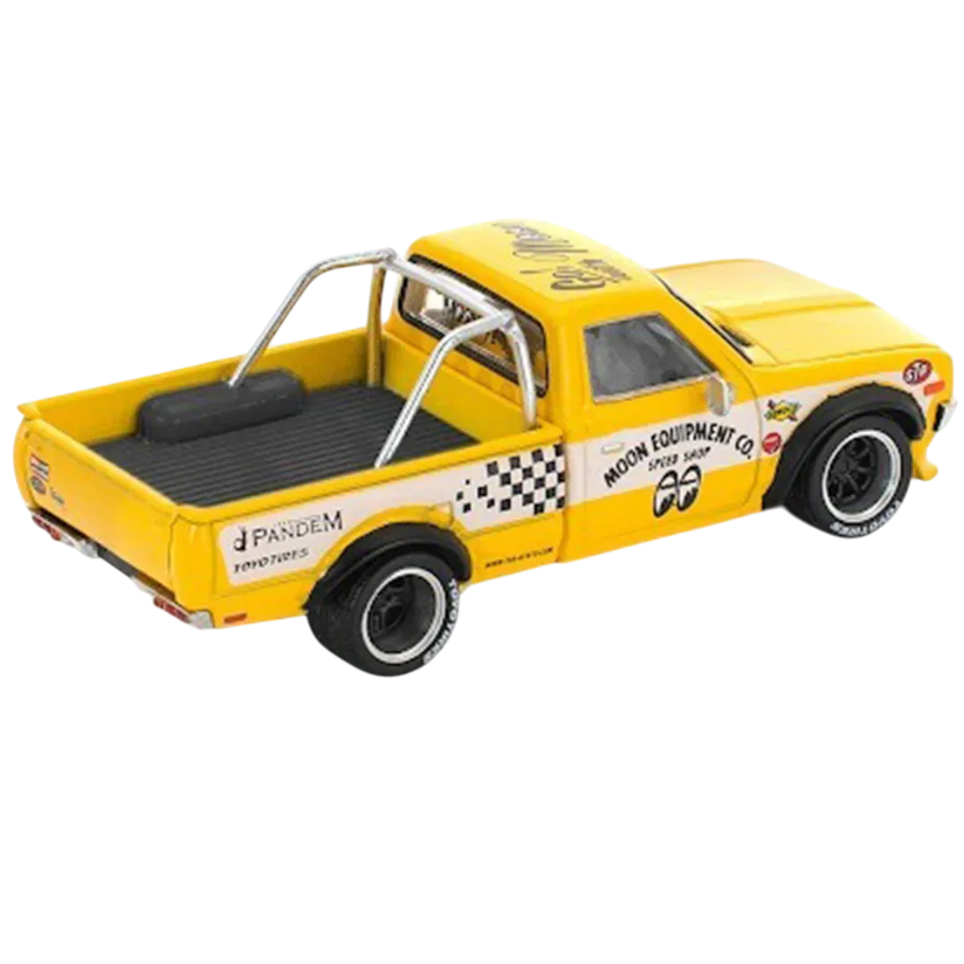 POP RACE Pandem Datsun 620 Pickup Yellow 1:64 Die-Cast Car Model | PR64-250 Collector Edition