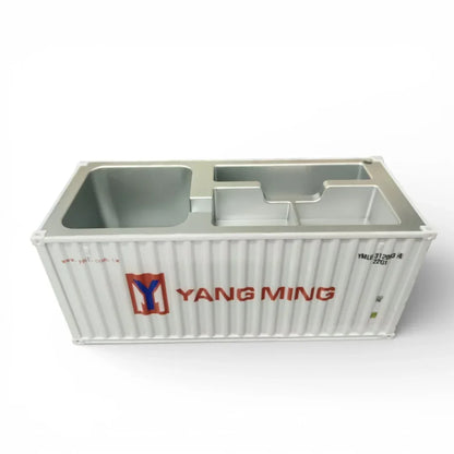 Shipping Container Style Pen Holder – Creative Desk Organizer with Open Top Storage | Industrial Office & Study Table Accessory