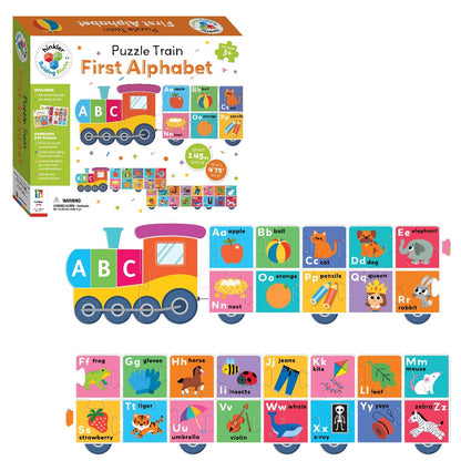 Hinkler Building Blocks Puzzle Train First Alphabet | Giant 1.45m ABC Puzzle with 28 Pieces & 16-Page Activity Book | Educational Alphabet Learning Puzzle for Kids Ages 3+