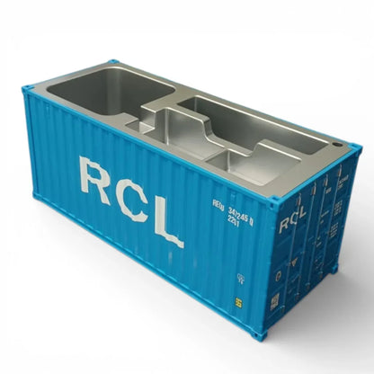 Shipping Container Style Pen Holder – Creative Desk Organizer with Open Top Storage | Industrial Office & Study Table Accessory