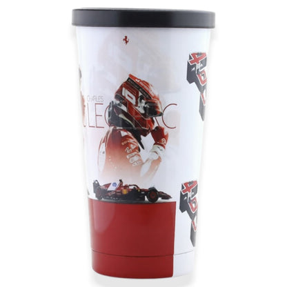 Charles Leclerc Monaco Grand Prix F1 Inspired Tumbler Cup with Lid 500ML – Formula Racing Theme Drink Cup for F1 Fans