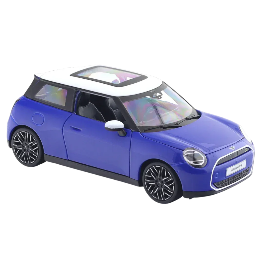 Maisto Mini Cooper SE (J01) 1:24 Scale Diecast Model Car – Collector’s Edition Blue with White Roof