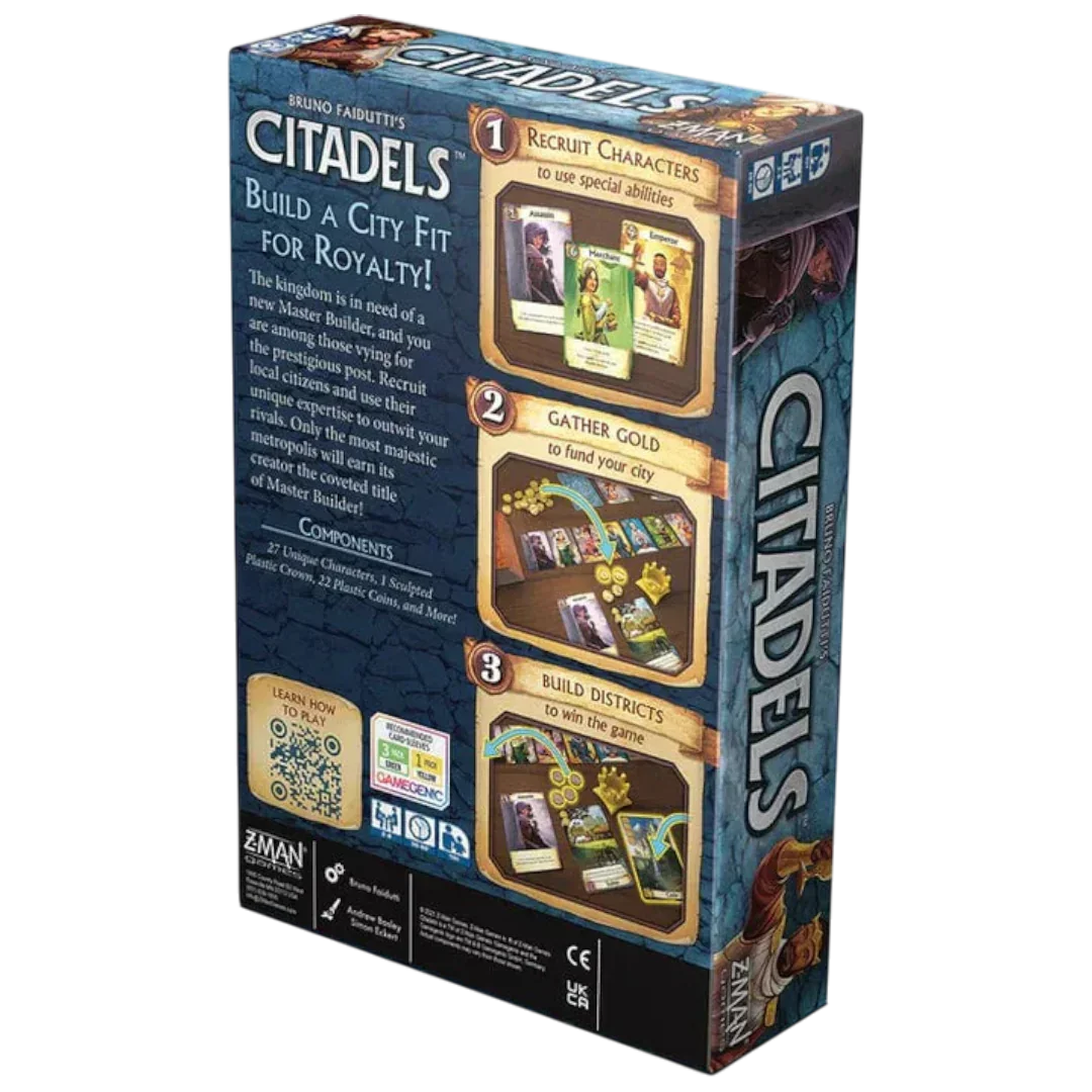 Citadels Revised Edition Board Game | Classic Strategy & Bluffing Game for Family and Friends