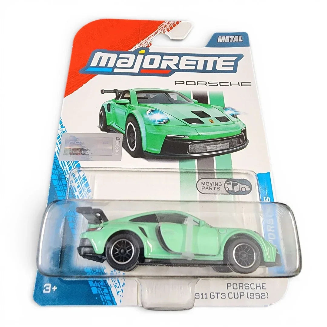 Majorette Porsche 911 GT3 Cup (992) Metal Diecast Car with Moving Parts – Officially Licensed Racing Toy Vehicle for Kids & Collectors