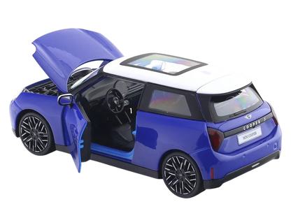 Maisto Mini Cooper SE (J01) 1:24 Scale Diecast Model Car – Collector’s Edition Blue with White Roof