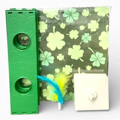 Smart Pet Toy Magic Box Interactive Feather Cat Toy – Automatic Rotating Teaser with Replaceable Head for Indoor Play