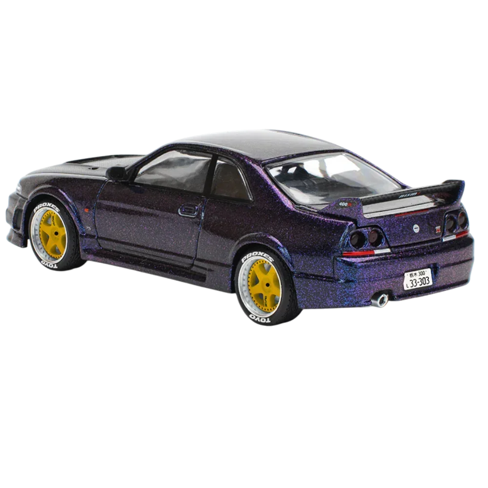 POP RACE Nissan Skyline GT-R R33 Purple 1:64 Die-Cast Car Model | PR64-256 Collector Edition