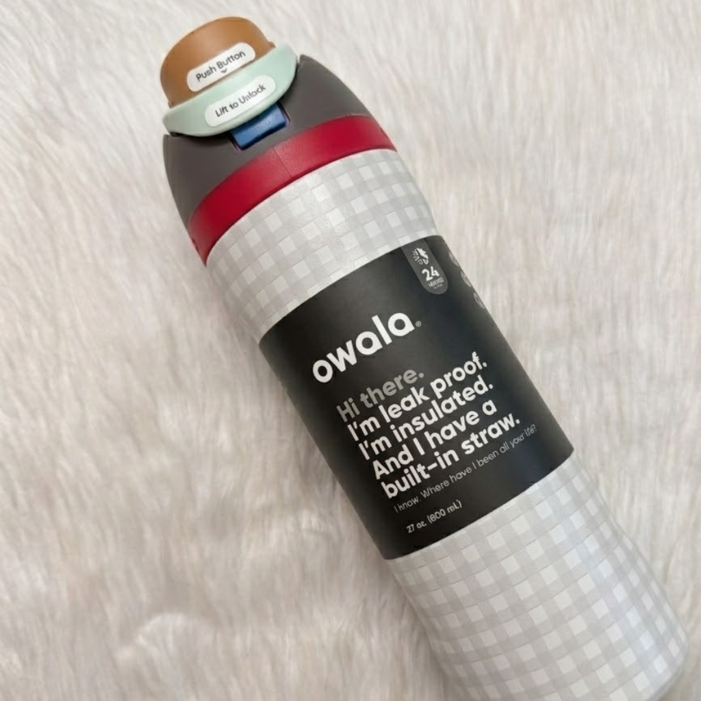 Owala FreeSip Insulated Stainless Steel Water Bottle 27oz. / 800ml – Leak-Proof Travel Bottle with Built-in Straw (Pack of 1)