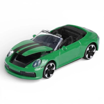 Majorette Porsche 911 Carrera S Green Metal Diecast Car with Moving Parts – Official Licensed Collectible Toy