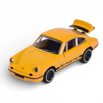 Majorette Porsche 911 Carrera RS 2.7 Yellow Metal Diecast Car with Moving Parts – Official Licensed Collectible Toy