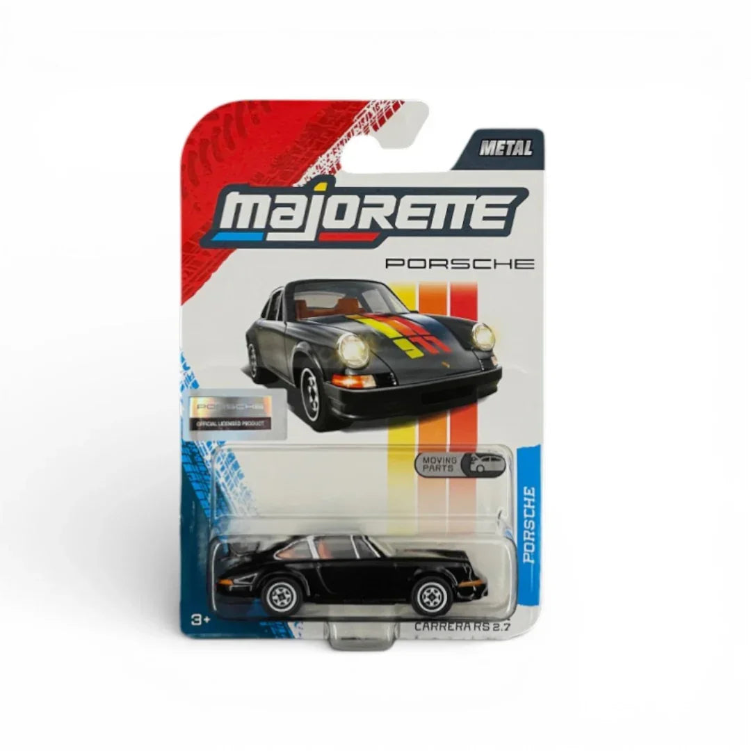 Majorette Metal Porsche 911 Carrera RS 2.7 Black Diecast Car – Classic Collector Toy with Moving Parts