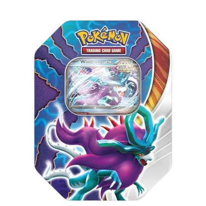 Pokémon TCG Windewoge ex Tin Box | Promo ex Card & Booster Packs | Official Metal Collector Case | 6+