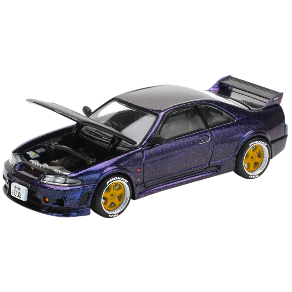 POP RACE Nissan Skyline GT-R R33 Purple 1:64 Die-Cast Car Model | PR64-256 Collector Edition