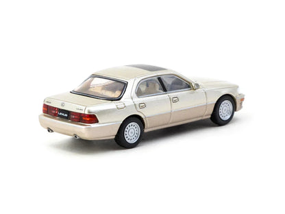 Tarmac Works 1:64 Lexus LS400 Champagne Beige Metallic Diecast Model Car | Premium JDM Collector Edition