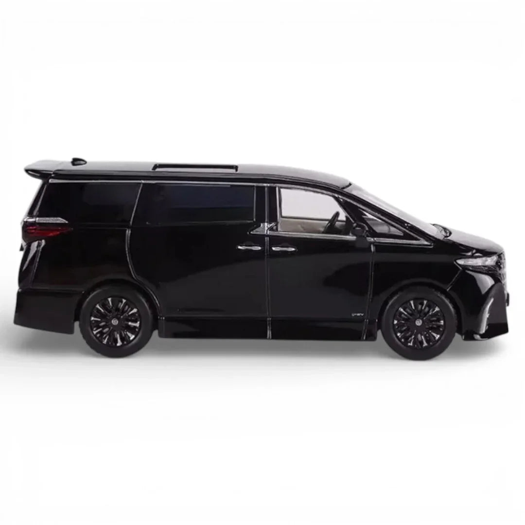 MASSDI 2023 Toyota Alphard Style 1:64 Diecast Luxury Minivan – Premium Metal MPV Model Car with Display Box (Black Edition)