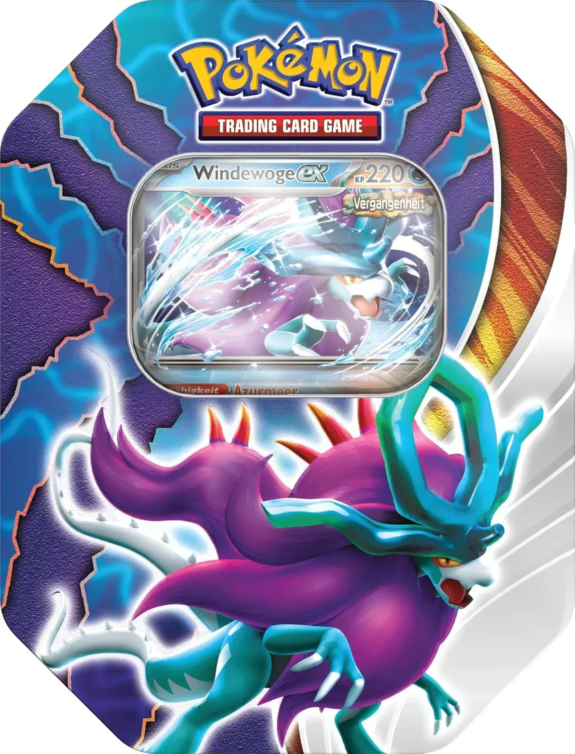 Pokémon TCG Windewoge ex Tin Box | Promo ex Card & Booster Packs | Official Metal Collector Case | 6+