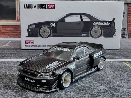 MINI GT Collector Set | Toyota Supra VeilSide Combat V-II Black + KAIDO HOUSE x MINI GT Nissan Skyline GT-R (R34) Kaido Works GReddy V2 Chase Edition | Premium 1:64 Diecast Model Cars
