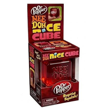 Dr Pepper Nee Doh Nice Cube | Super Solid Squish Sensory Stress Relief Toy | Premium Gel Squishy Cube