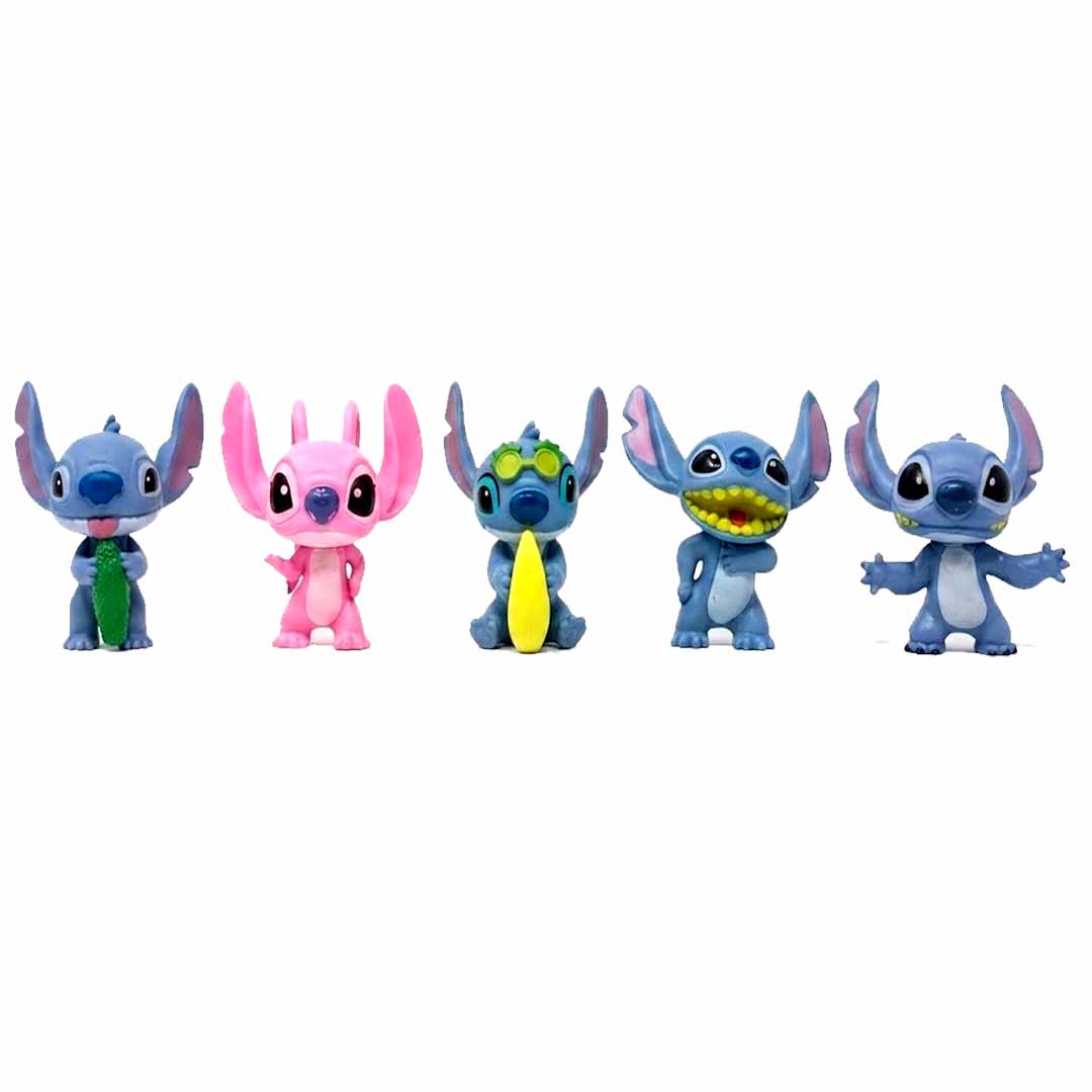 Disney Lilo & Stitch 5-Piece Mini Figure Gift Set 6-7cm  | Collectible Character Figures for Kids 3+