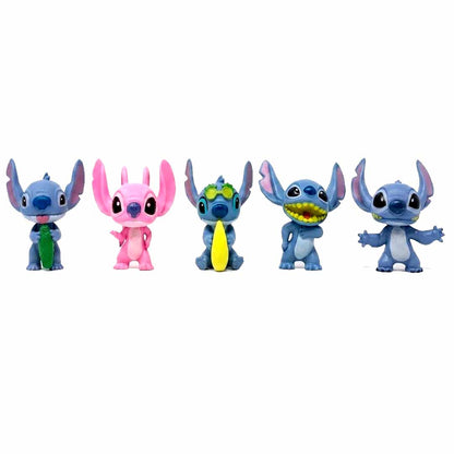 Disney Lilo & Stitch 5-Piece Mini Figure Gift Set 6-7cm  | Collectible Character Figures for Kids 3+