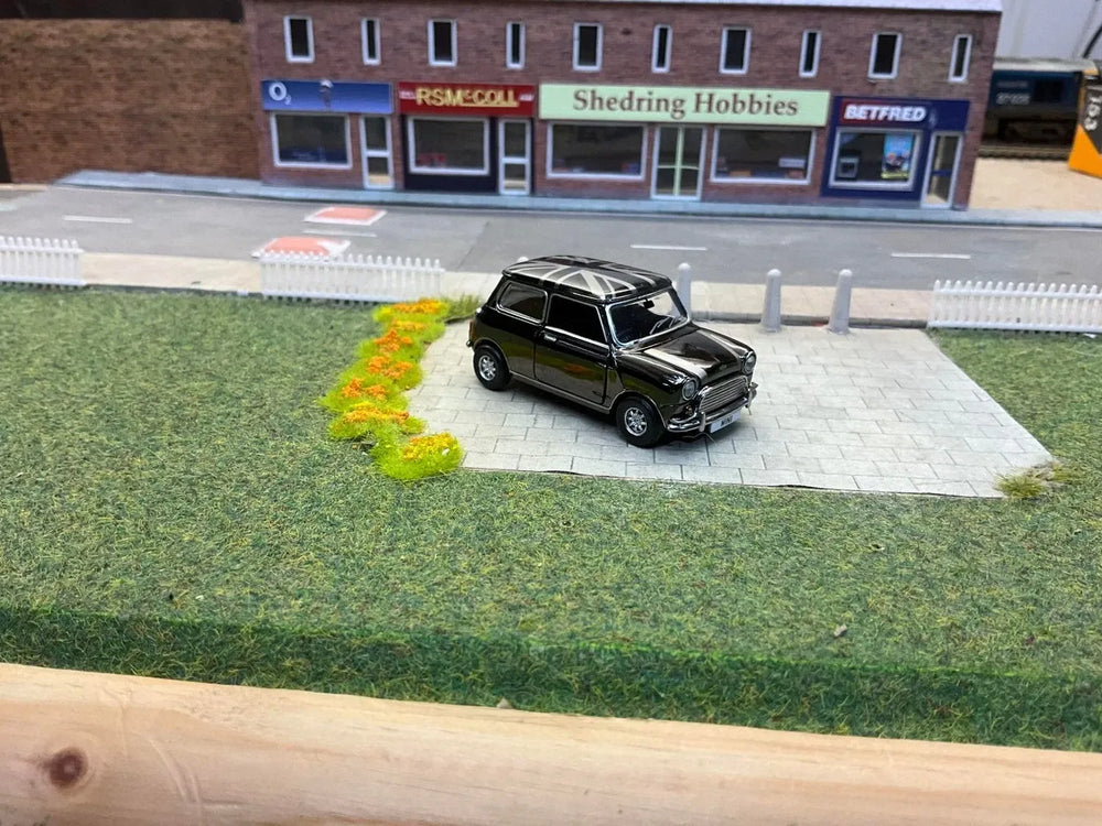 Tiny City Mini Cooper Chrome Black Diecast Model Car 1:50 Scale | Limited Edition Collectible Mini Cooper