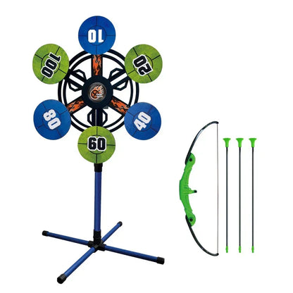 Innov8 Sports Spin Target Attack Archery Set for Kids 5+ | Bow & Arrow Shooting Game with Rotating Target Stand