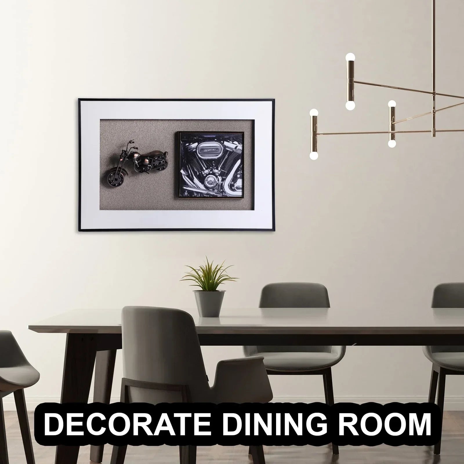 3D Die-Cast Harley Davidson Motorcycle in Decorative Glass Frame – Rev Up Your Wall Décor with Iconic Metal Art - Jaiman Toys