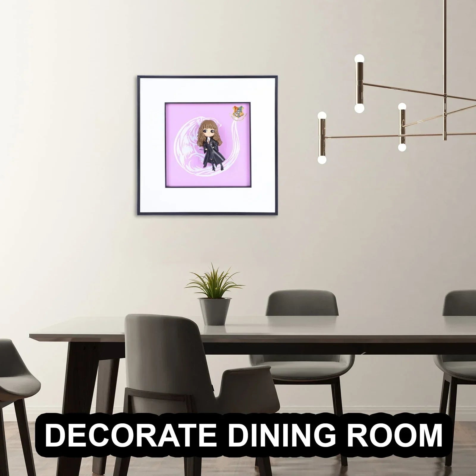 3D Hermione Granger Harry Potter Decorative Wall Frame – 40x40 cm | Magical Wall Art for Potterheads & Collectors | Premium Decor & Enchanting Gift for Wizarding World Fans - Jaiman Toys
