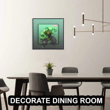 3D Hulk Action Figure Decorative Wall Frames – 40x40 cm | Dynamic Superhero Wall Art for Marvel Fans & Collectors | Premium Decor & Powerful Gift for Avengers Lovers - Jaiman Toys