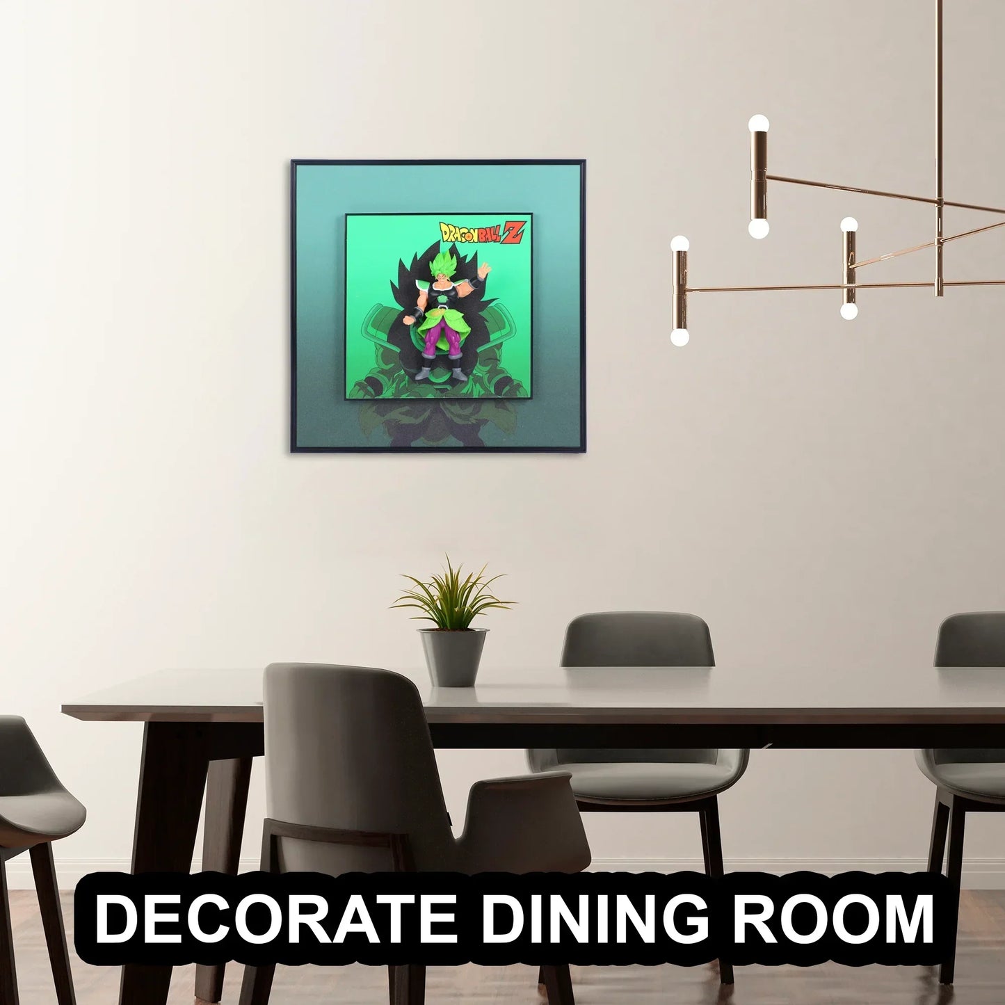 3D Broly From Dragon Ball Decorative Wall Frames – 40x40 cm | Dynamic Superhero Wall Art for Collectors - Jaiman Toys