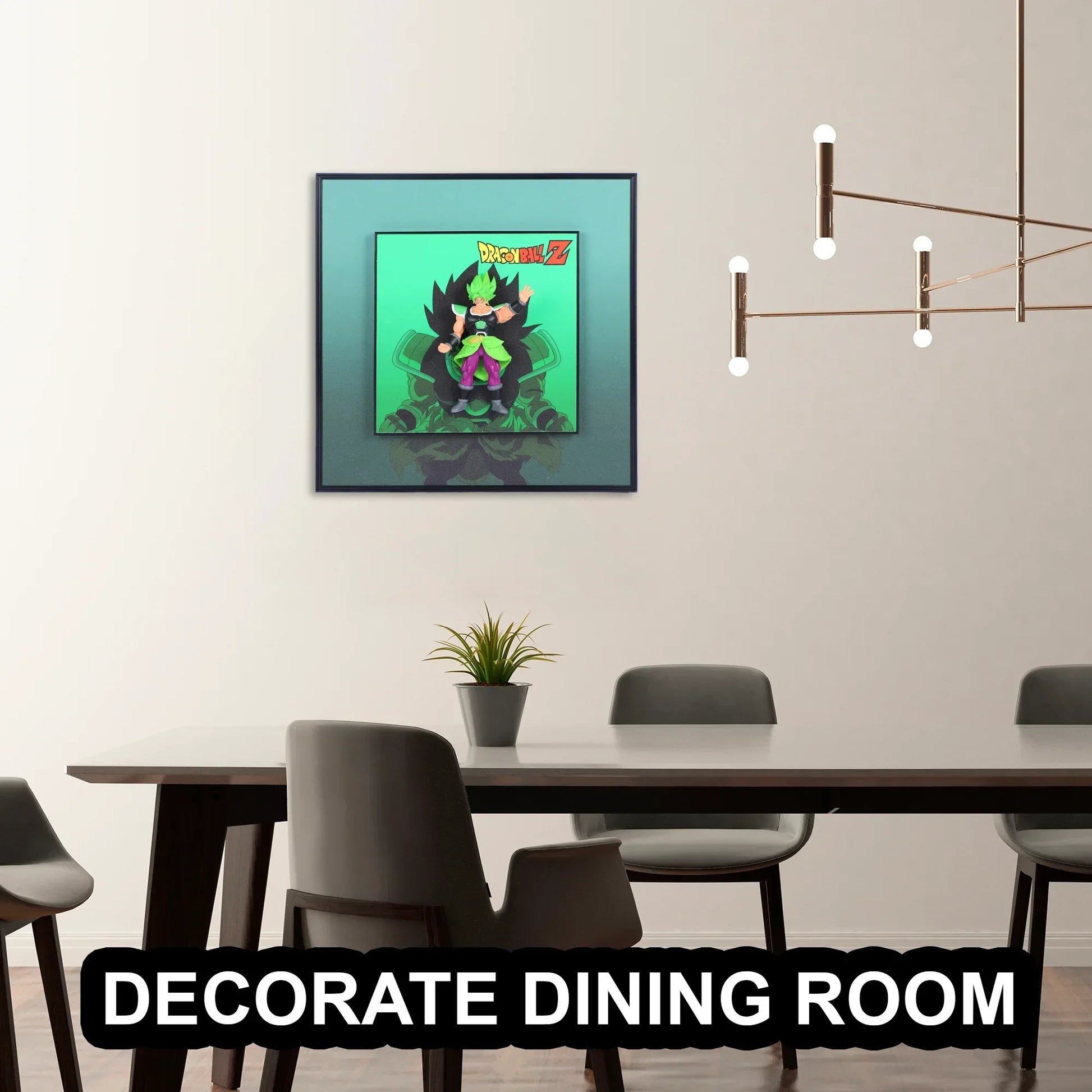 3D Broly From Dragon Ball Decorative Wall Frames – 40x40 cm | Dynamic Superhero Wall Art for Collectors - Jaiman Toys