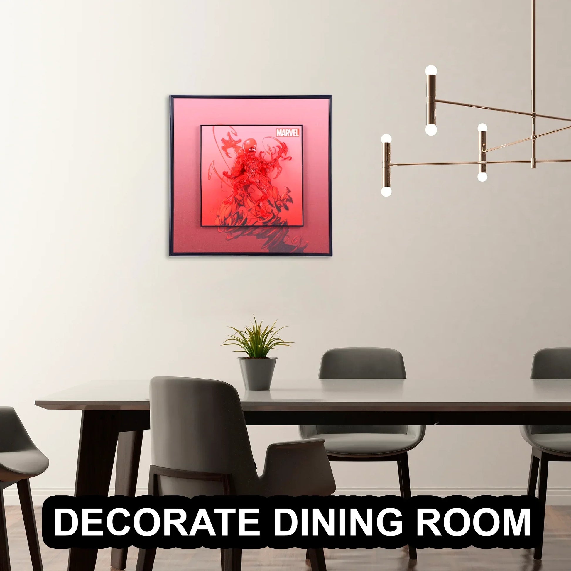 3D Red Venom Carnage Action Figure Decorative Wall Frames – 40x40 cm | Perfect for Racing Enthusiasts | Eye-Catching Room Decor | Ideal Gift for Bike Lovers & Collectors - Jaiman Toys
