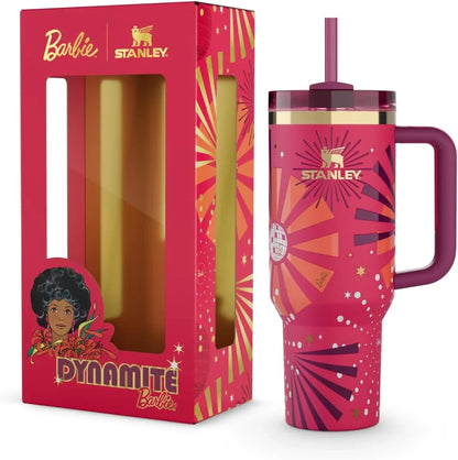 Stanley x Barbie™ ’80s Dynamite Quencher – 40 Oz Power-Pink Hydration with Vintage Vibes - Jaiman Toys
