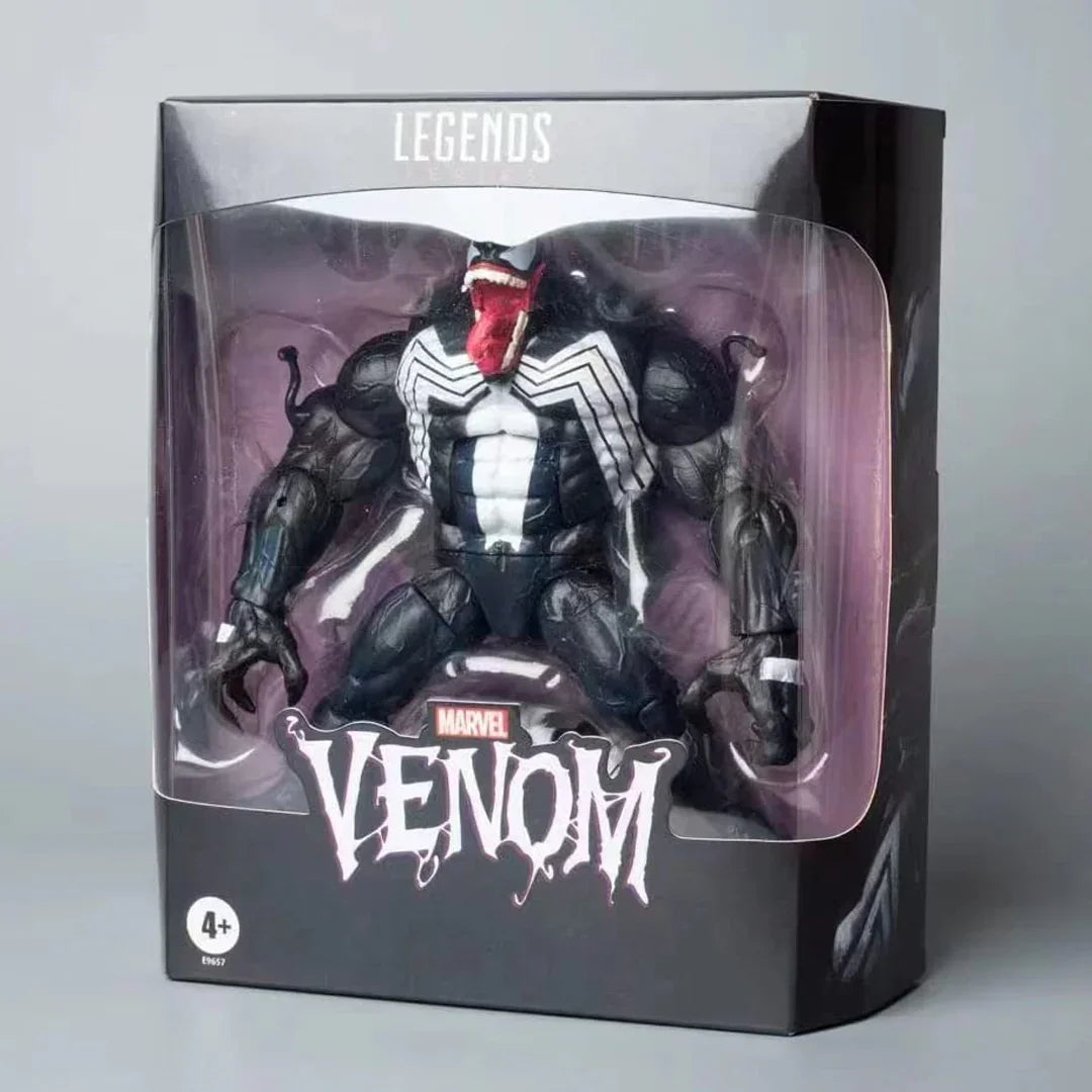 Marvel Legends Venom action figure in original packaging, collectible toy for kids and fans
