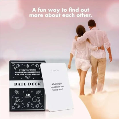 Date Deck: Ignite Meaningful Conversations & Connection (50 Prompts) Age 18+ - Jaiman Toys