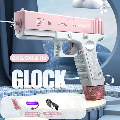 Electric Water Pistol, Automatic Water Gun,with Large Capacity, Holi Water Gun with Long Range, Electric Water Pistol for Children - Jaiman Toys