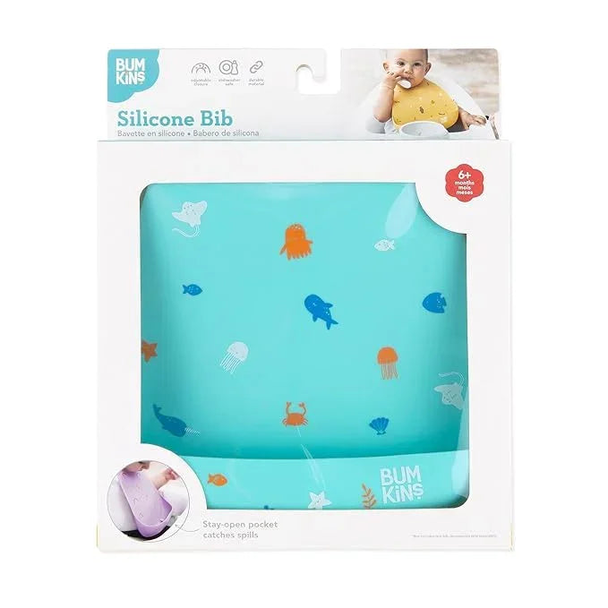 Bumkins Bibs, Silicone Pocket for Babies for Toddlers - Jaiman Toys