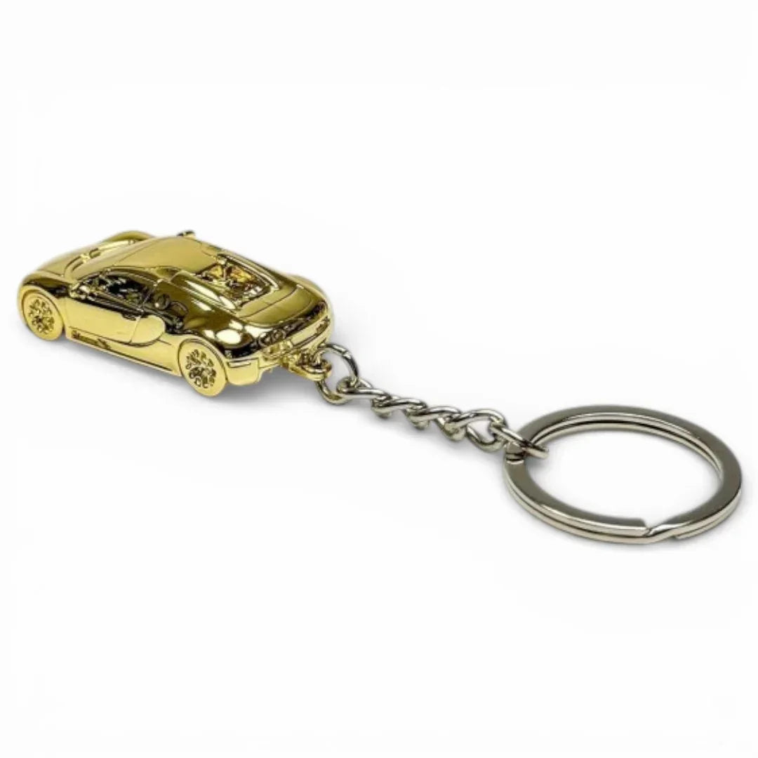 Seeker 1:87 Bugatti Veyron Super Sport Diecast Car Keychain – Metal Miniature Collectible Key Ring
