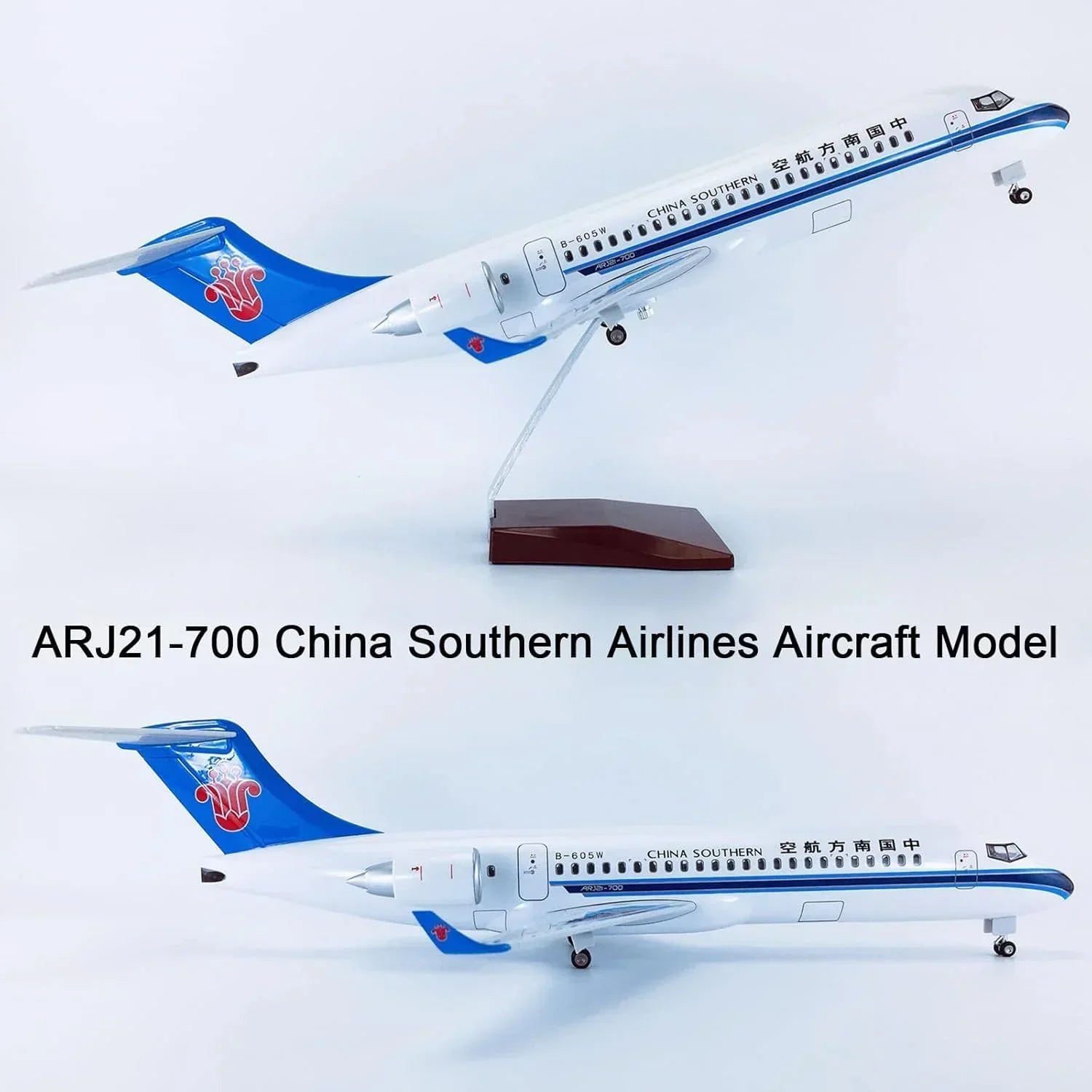 Diecast Airplane Display Model with Light : 46 cm Scale Model Boeing (ARJ21-700 China Southern Airlines) 1:125 - Jaiman Toys