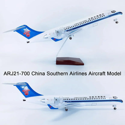 Diecast Airplane Display Model with Light : 46 cm Scale Model Boeing (ARJ21-700 China Southern Airlines) 1:125 - Jaiman Toys