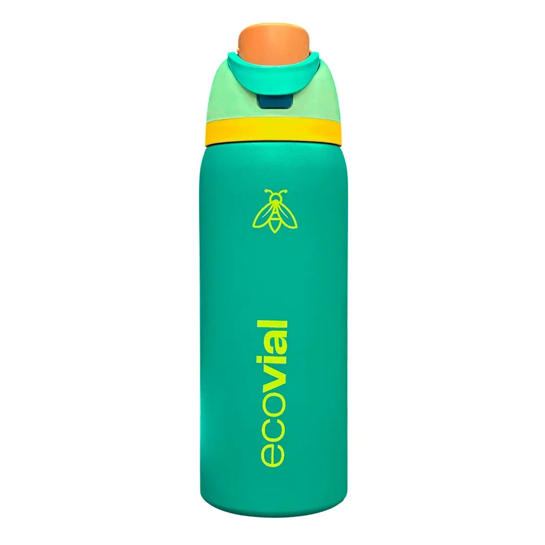 Ecovial 32 OZ - Vacuum Bottle Sip n Swig 960 ML (Green) - Jaiman Toys