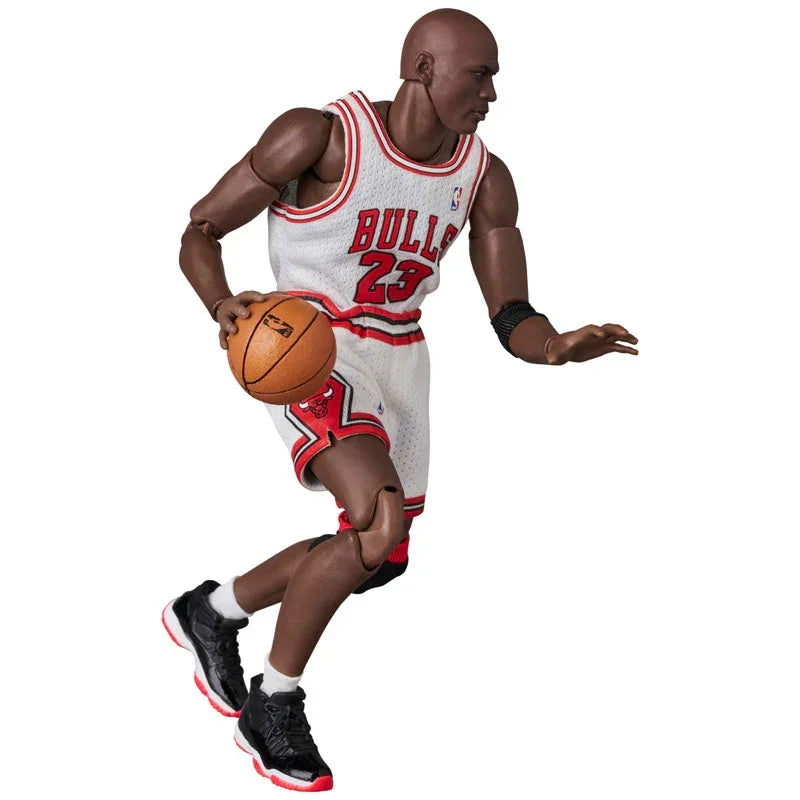 Mafex Basketball Star Michael Jordan Chicago Bulls Action Figure (White) - Jaiman Toys