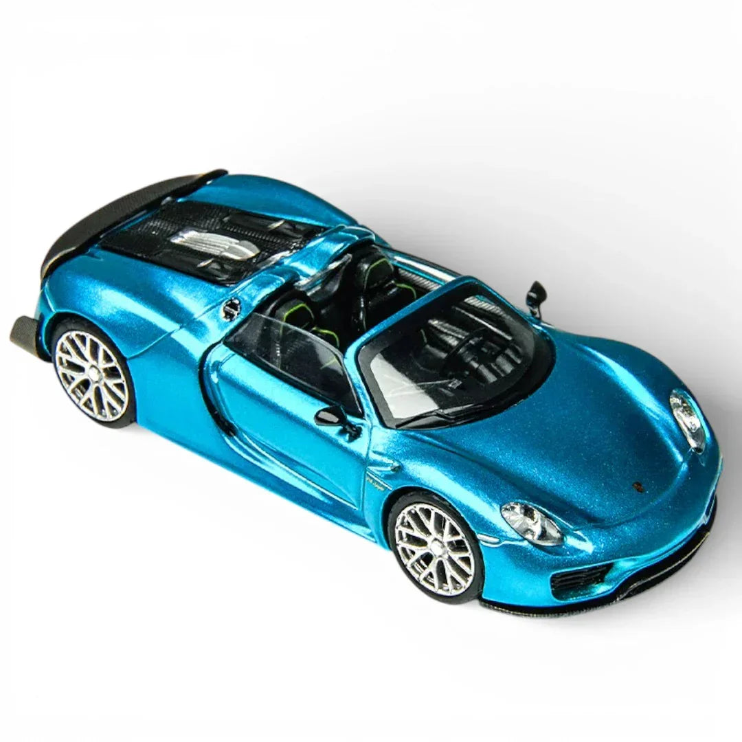 Porsche 918 Spyder – TimeMicro 1:64 Scale Diecast Model Car (Blue)