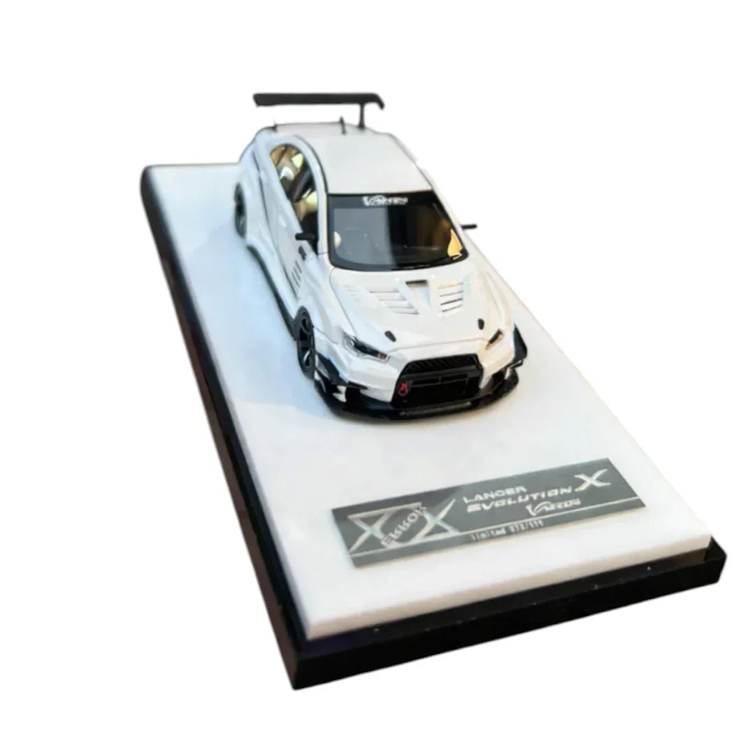404 Error Mitsubishi Lancer Evolution X Varis B Pearl White – 1:64 Scale Diecast Model Car