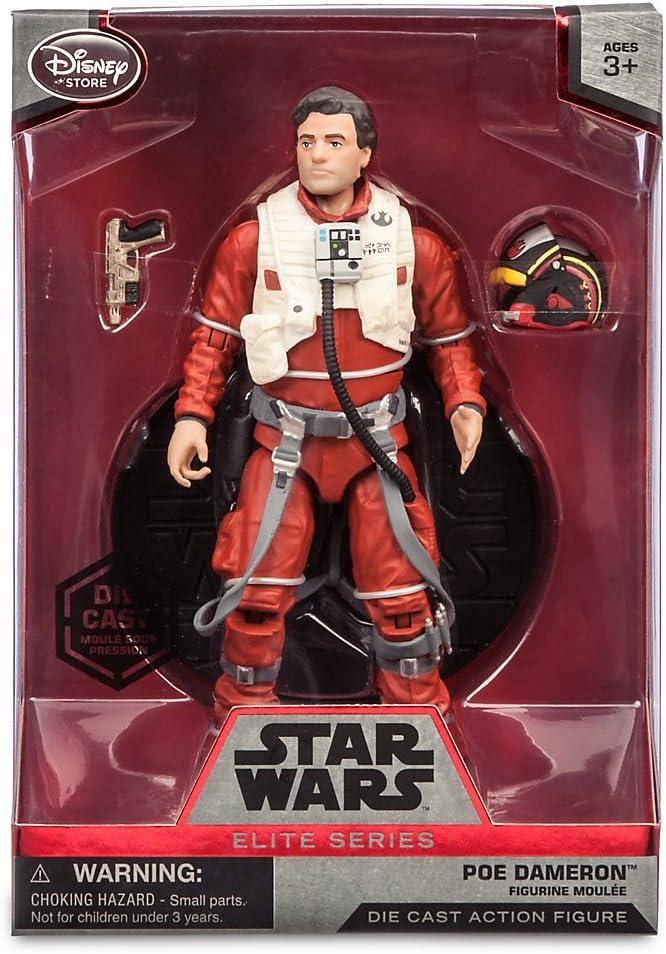 Star Wars Force Awakens Disney Store Poe Dameron Elite Series Die Cast Action Figure - Jaiman Toys
