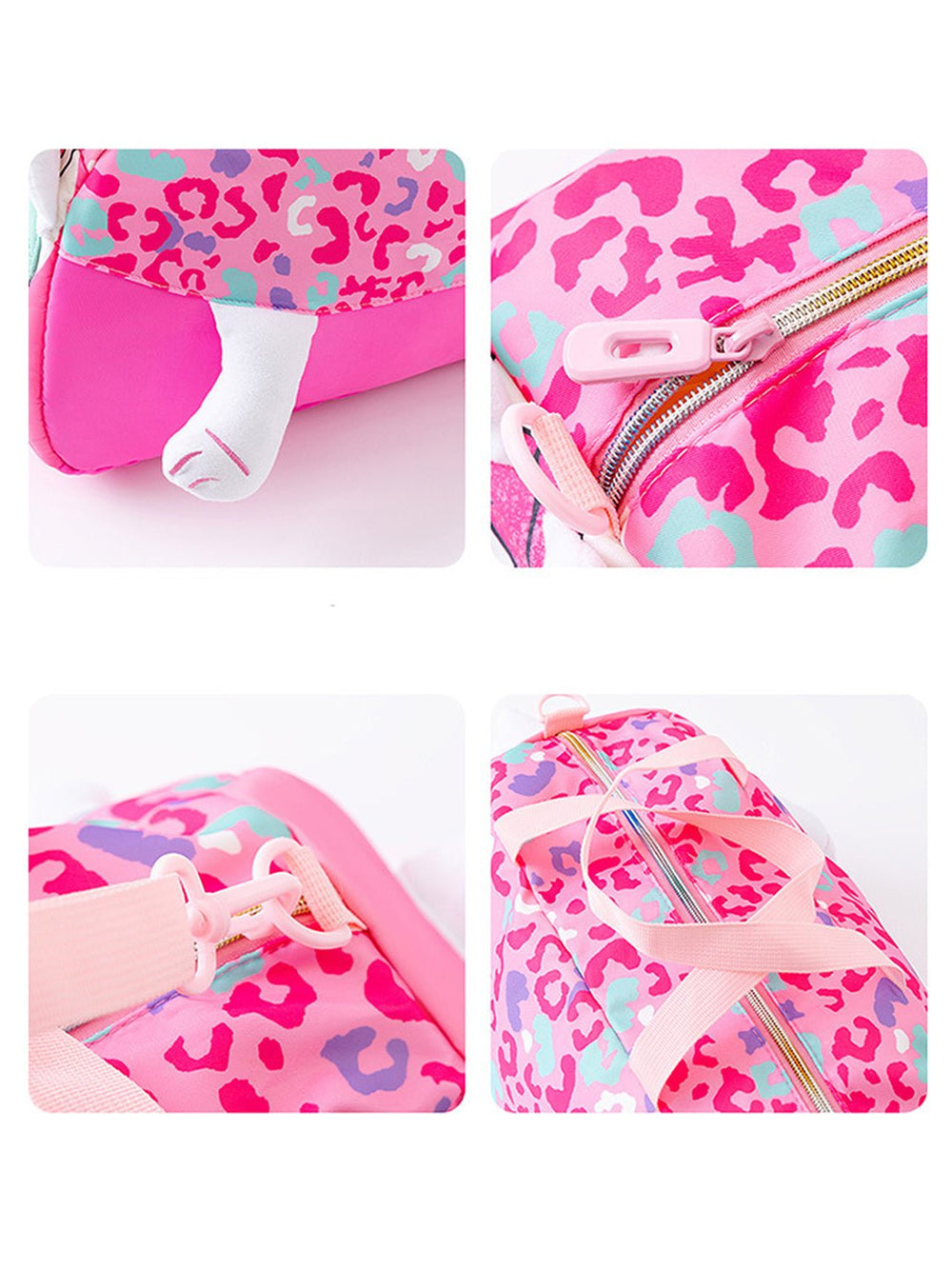 Vest Cute Cat Kids Duffle Bag – Cartoon Travel & Sports Bag for Kids (44 cm)
